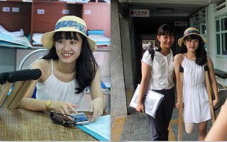 Nữ sinh bị cưa chân vì bác sĩ tắc trách trở lại Sài Gòn tái khám và tập vật lí trị liệu
